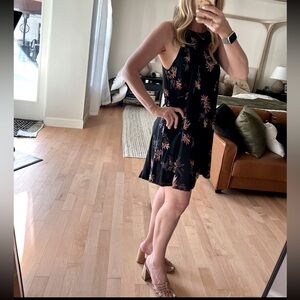 Gentle Fawn XSmall tank dress. Black and pink florals.